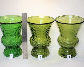 Lido or Soreno Green Vase, YOUR CHOICE of Huge Bouquet Vases 10" High by 7 3/8 Wide