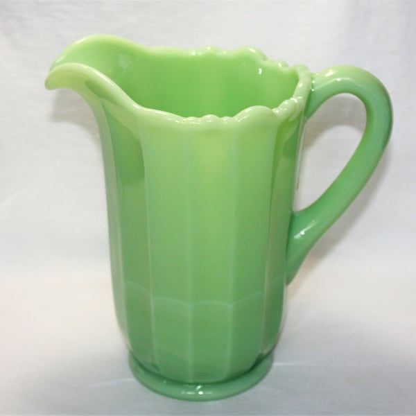 Jadeite Panel Pitcher by Mosser Glass