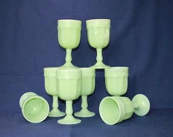 Jadeite Arlington 12 oz. Wine Goblet, YOUR CHOICE OF 6 or 8 Glasses