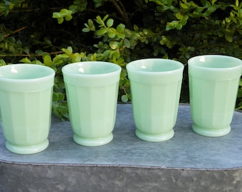 Jadeite Panel Tumbler ONE Glass by Mosser Glass