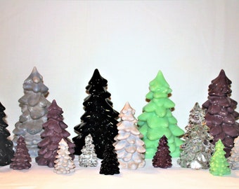 Mosser Glass Trees a Set of 4 Trees, 1 Large, 1 Medium and 2 Small Tree Flat Rate Shipping