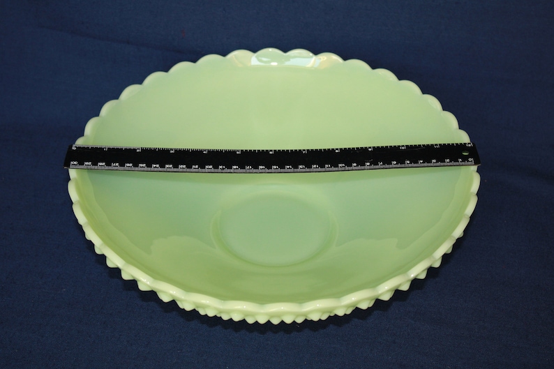 Jadeite Hobnail Bowl 12 Wide Fruit Bowl by Mosser Glass Etsy