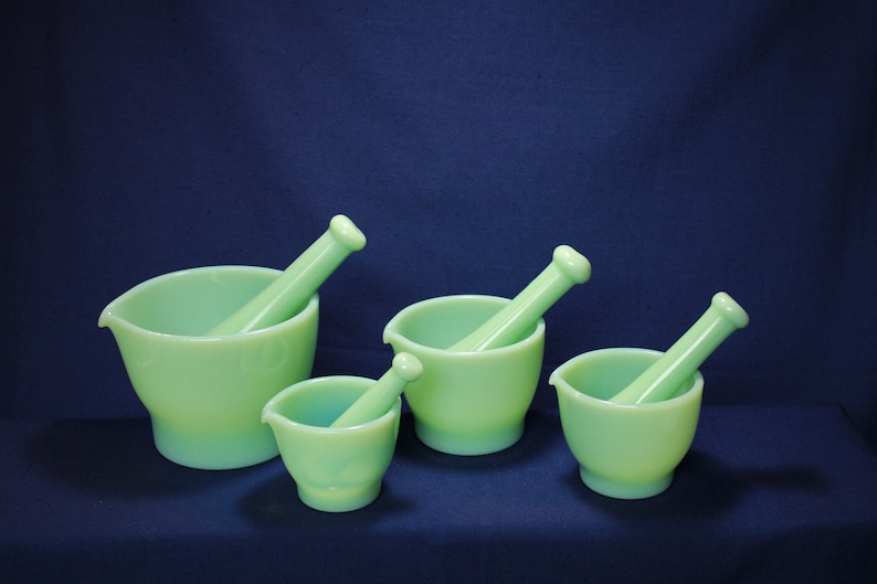 Jadeite Mortar & Pestle by Mosser Glass Your Choice of Size Etsy