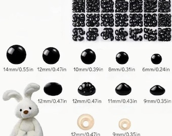 Safety Eyes or Noses for Amigurumi and Plushies - Pick the size you need - One set