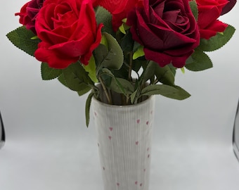 Red Roses Artificial Flower Arrangement, Valentine's Day Gift