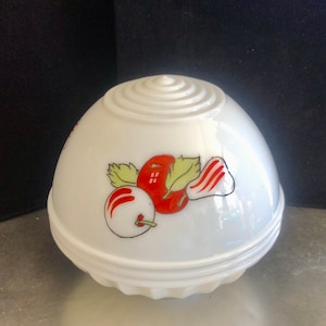 Art Deco Kitchen Ceiling Light Fixture Globe Shade Vintage 1930s