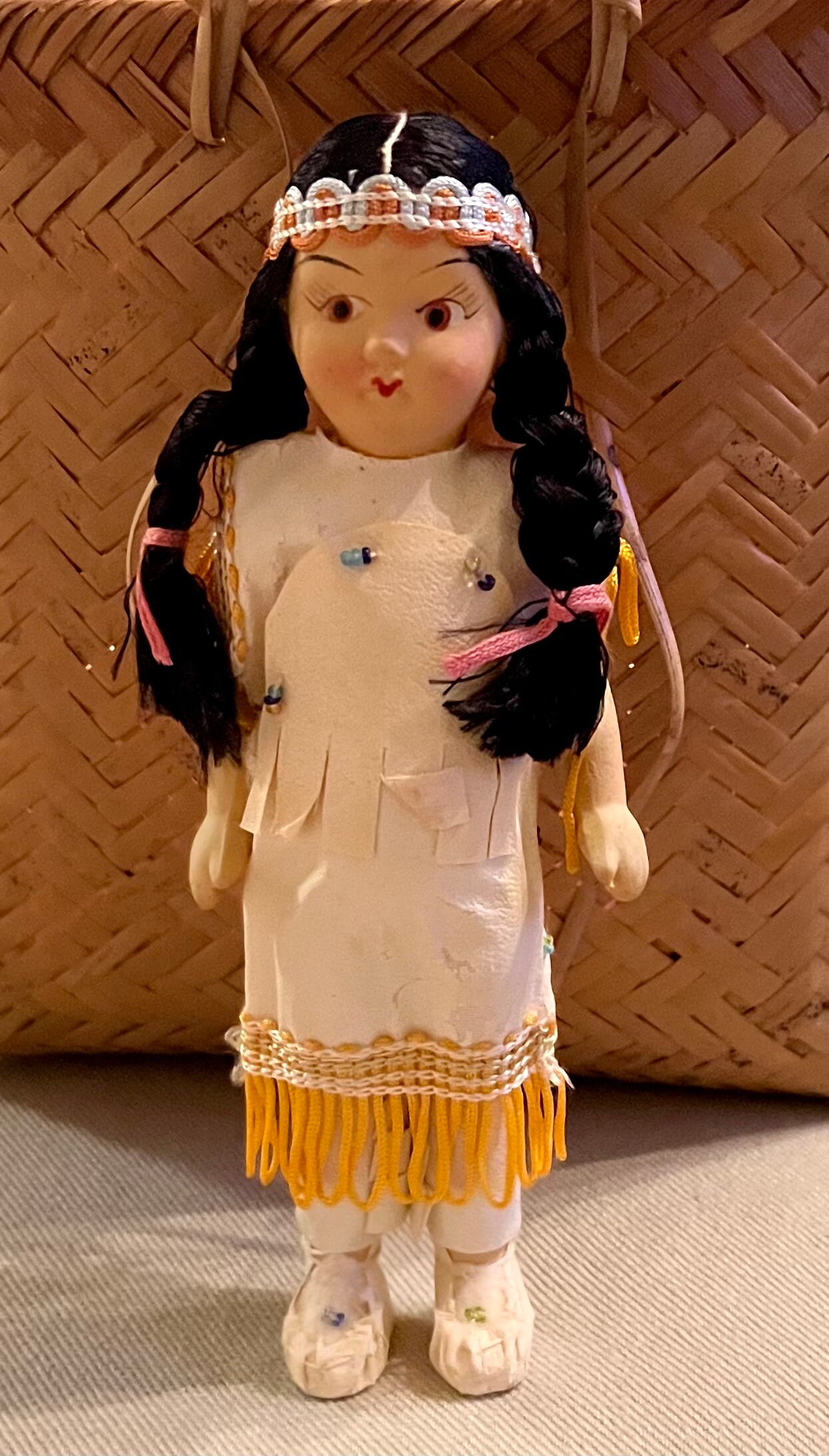 Vintage Porcelain Indian Native American Doll Made in Japan Etsy