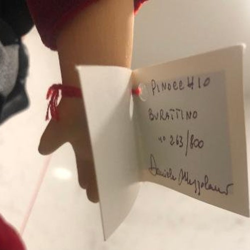 Pinocchio Marionette Handmade by Daniela di Mazzolani, From Italy Collector shops Piece