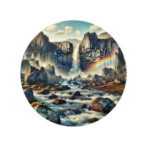 pegatina de viaje mundial - cascada de Islandia, pegatina de equipaje, pegatina de furgoneta, pegatina de maleta, pegatina de aventura, pegatinas de viaje por carretera