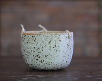 Hanging Planter - Matte Spotty