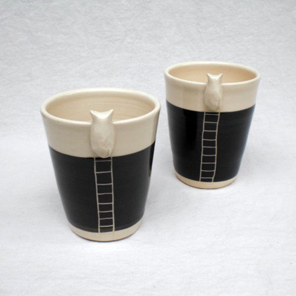 Kitty Cup - Black Wall