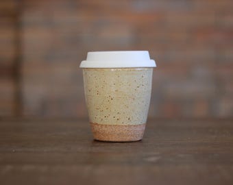 Vaso térmico de viaje - Blanco brillante