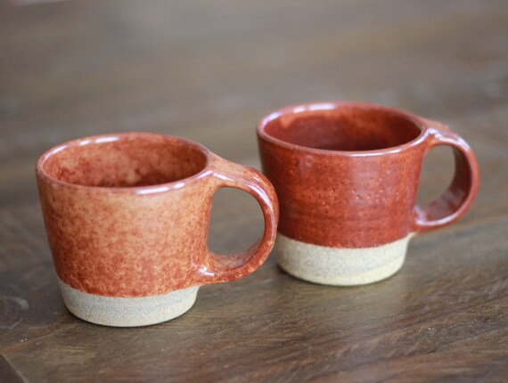 Short Mug in Orange-Red