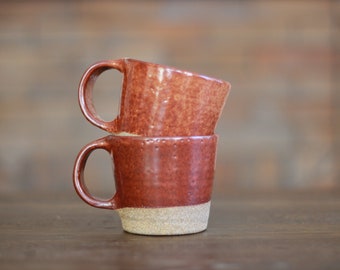 Short Mug Set - Orange Shino