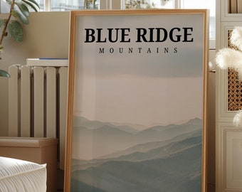 Blue Ridge Mountains Wall Art, Travel Wall Art, Scenic Mountain Wall Art, Nature-Inspired Home Decor, Instant Digital Download