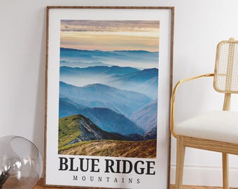 Blue Ridge Mountains Wall Art, Travel Wall Art, Scenic Mountain Wall Art, Nature-Inspired Home Decor, Instant Digital Download