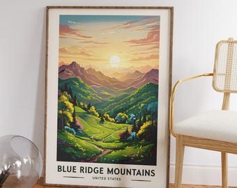 Blue Ridge Mountains Wall Art, Travel Wall Art, Scenic Mountain Wall Art, Nature-Inspired Home Decor, Instant Digital Download