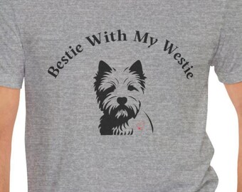 Koszulka dla miłośnika psów Westie: unisexowa bawełniana koszulka z west highland terrierem