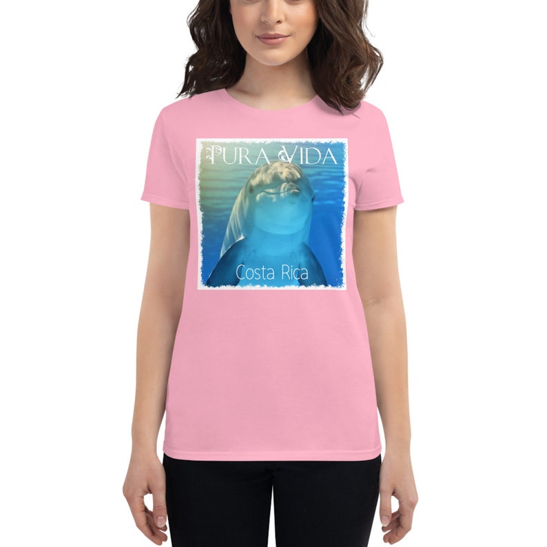 PURA VIDA Costa Rica Women/'s short sleeve Dolphin t-shirt