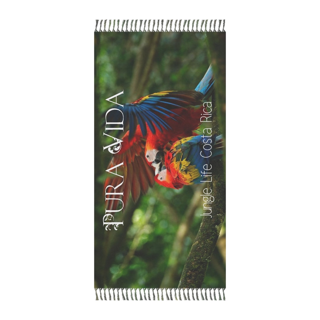 Costa Rica SCARLET MACAWS Beach Towel Etsy