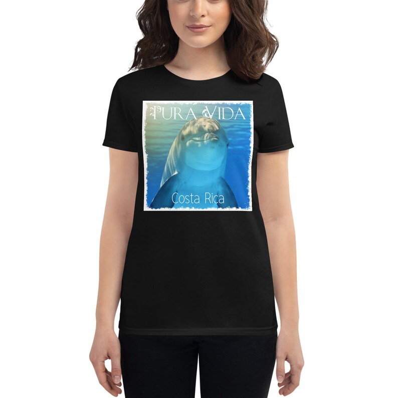 PURA VIDA Costa Rica Women/'s short sleeve Dolphin t-shirt