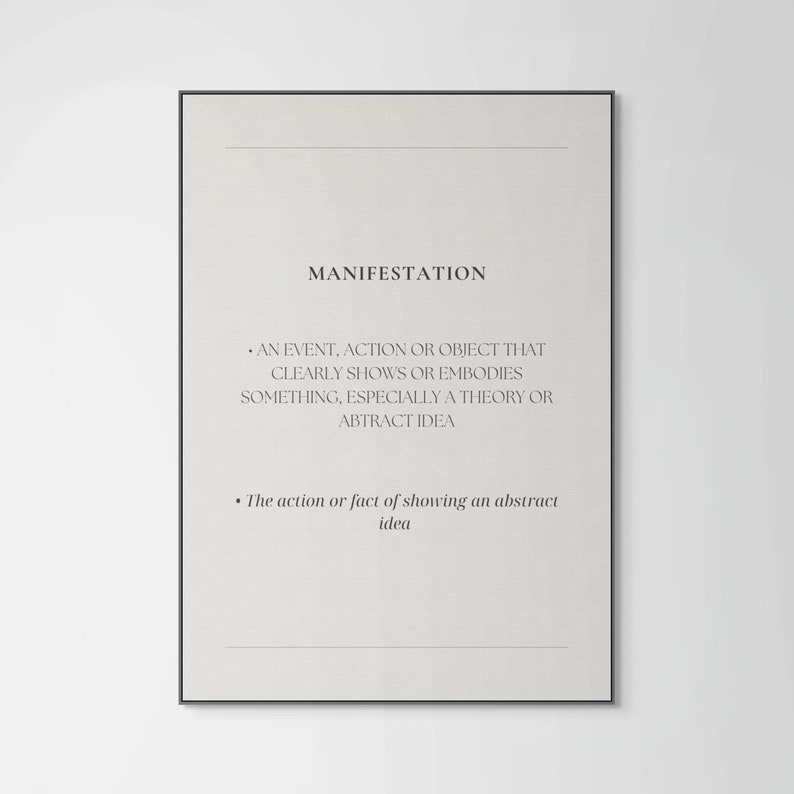 Manifested Definition Printable Poster Bundle of 5 Inspirational Definitions | Manifestation ...