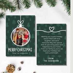 Merry Christmas Card Template | Editable Photo Christmas Card | Digital Holiday Card |Christmas Card | Instant Download