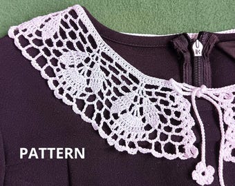 Lacy Crochet Collar Pattern: Vintage Floral Lace (PDF Tutorial)