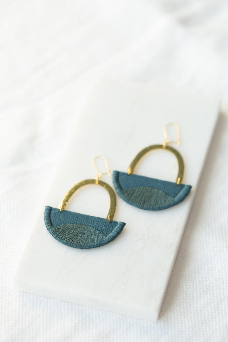 LINNEA earrings in Indigo image 2