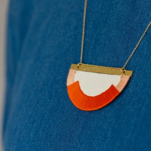 CRAVEN necklace Burnt Orange and Blush image 3