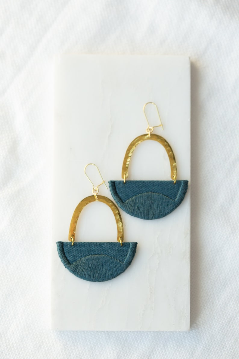 LINNEA earrings in Indigo image 1