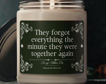Cumbres Borrascosas Regalo literario para ella, Regalo de vela de cera de soja de Heathcliff y Cathy para amantes de los libros clásicos, Fanático de la literatura de las Hermanas Brontë