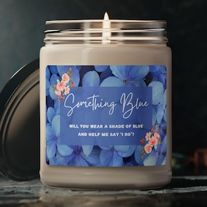 Something Blue Crew, Proposal Candle Will You Be My Something Blue Crew Card Gift Box Honorary Bridesmaid Bridal Party Gifts Guests of Honor