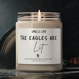 Philadelphia Eagles Fan Gift, American Football Philly Eagles are Lit, Soy Wax Candle Gift for him, Unique Sports Football Fan Home Decor