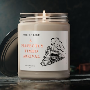 Unique Trainspotter Soy Wax Candle Gift, Trainspotting gift for him, Locomotive and Train enthusiast gift, Perfect vintage Railfan gift