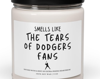 Funny Dodgers fans Candle Gift, Tears of Los Angeles Dodgers Fans Gift, Baseball lover Gift for him, Mets rival Dodgers Baseball Candle Gift