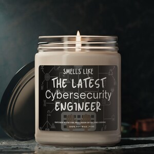 Cybersecurity Engineer gift for him, Congratulations IT technician, Cybersecurity Expert, Cloud Computing Gift for her, Soy Wax Candle Gift