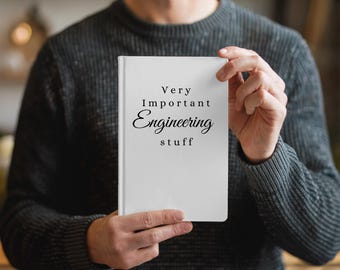 Diario de ingeniero divertido, cuaderno de ingeniería, regalo para estudiantes de ingeniería, diario de preparación para exámenes de educación física, cuaderno de ingeniería profesional