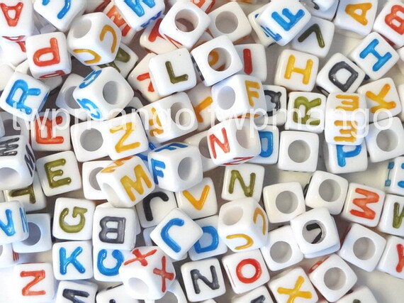 250 x 7mm Pink Letter Beads Round Alphabet Beads Kids Craft Bracelets