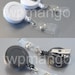 10 Retractable Badge Holder... SWIVEL-BACK... Alligator Clip... Black and White... ID Card Reel... K4041-10