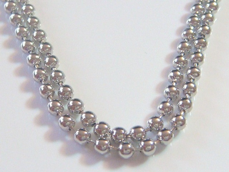 100 Ball Chain Necklaces... Silver Plated... 2.4mm... 24 Etsy