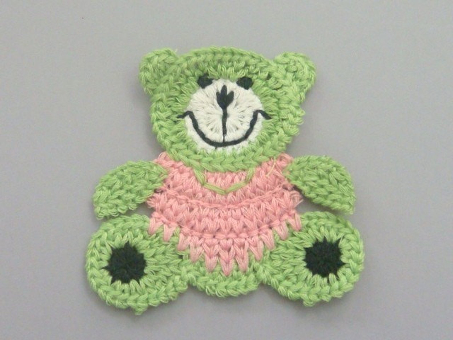 9 Large Crochet Teddy Bear Appliques 9 Colors EA132 Etsy