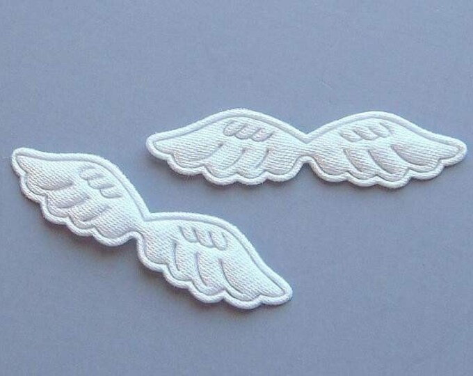 30 Pieces Satin Embossed Angel Wings Appliques EA18 Etsy