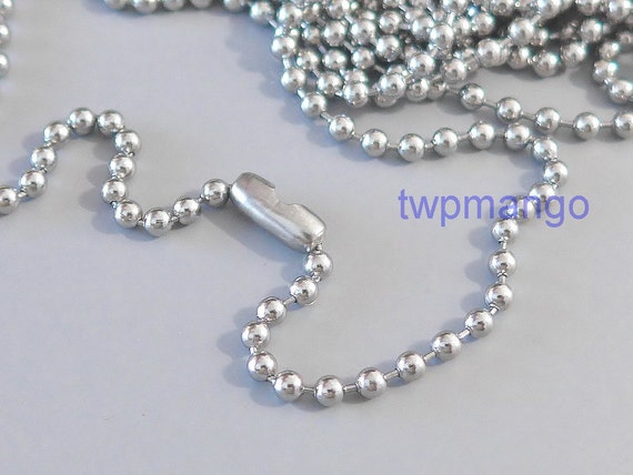 Pendants Dog Tag Bottle Cap 10 Platinum Silver Color Ball Chain Necklaces 24/"