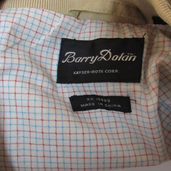 Vintage Barry Dolan Bomber Jacket Size Large Beig… - image 6