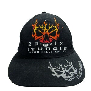 Sturgis 72nd Annual Hat Black Hills Rally 2012‎ Black and Pink Embroidered New Sturgis 72nd Annual 2012 Motorcycle Rally Hat Cap Harley  main image 4