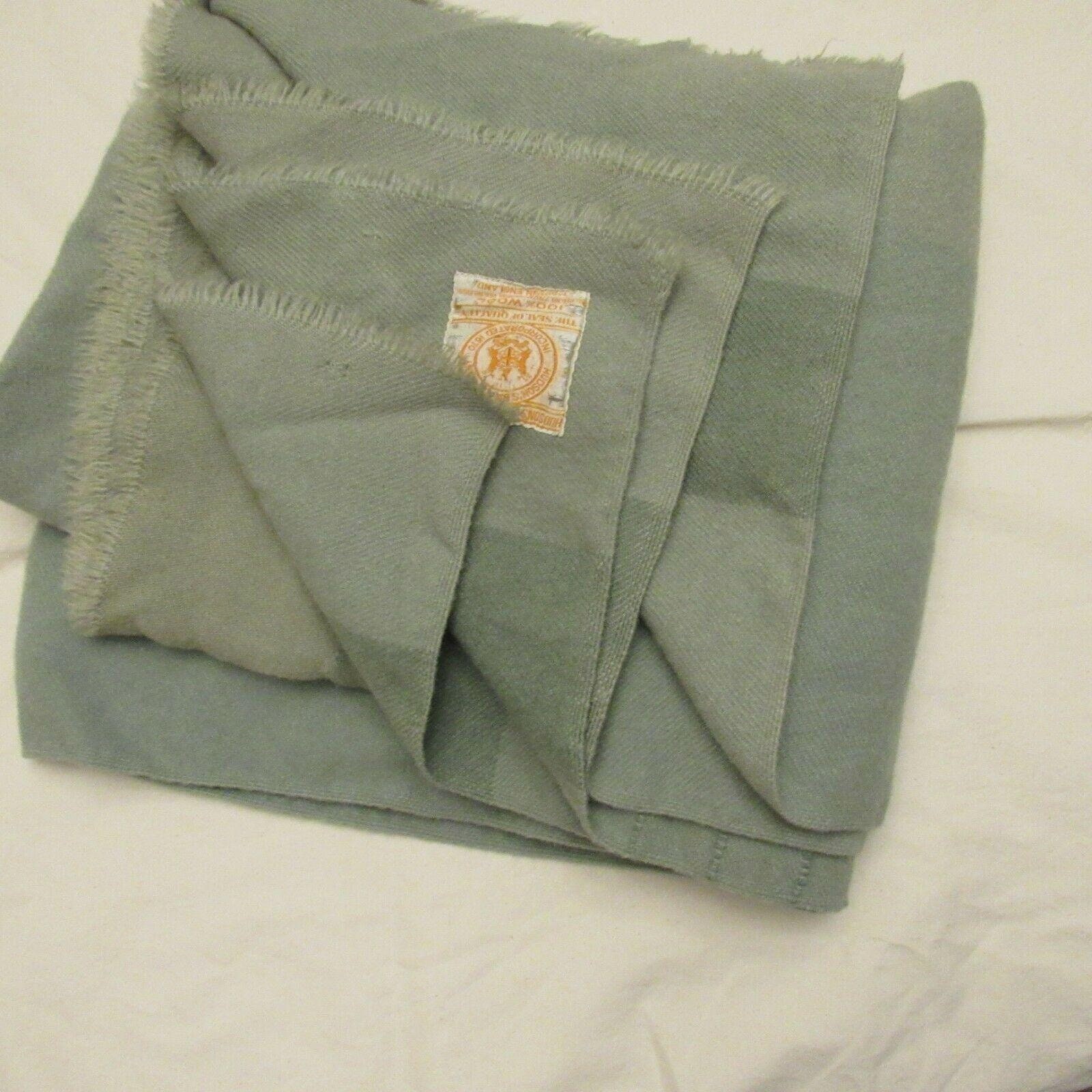Vintage Hudson Bay Wool Blanket 3.5 Point Green 76 x 60 Etsy