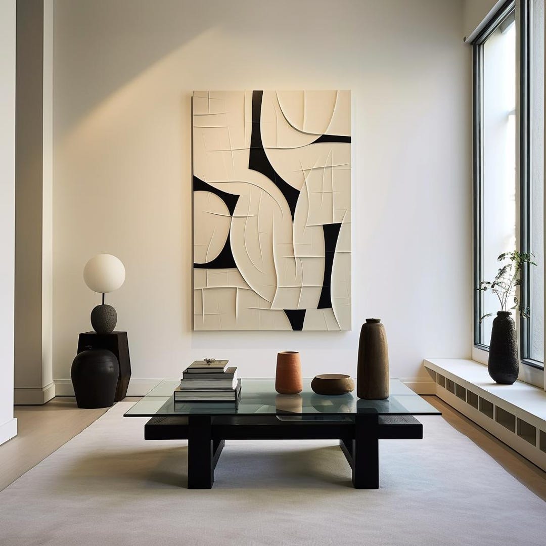 Visual Reference: Minimalist 3D Wood Wall Art Textured Geometric Home Decor