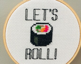 Let's Roll Sushi Cross Stitch