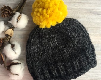 Toddler Knit Winter Hat (Ready to Ship)